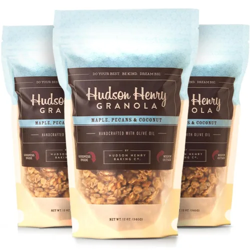 Hudson Henry Granola, arce, pecana y coco, paquete de 12 onzas, paquete de 3, proyecto verificado sin OMG