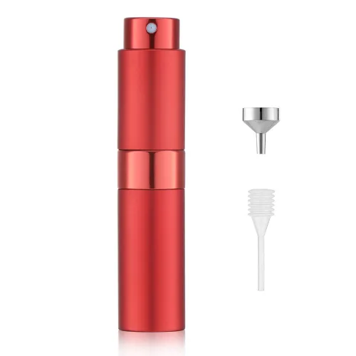 Miniatura 10 de LISAPACK Botella de spray de perfume de 8 ml con atomizador para viajes, dispensador de colonia recargable vacío, rociador portátil (Negro mate)