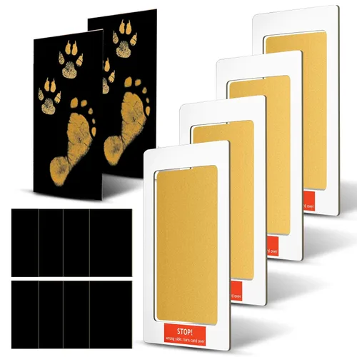 Miniatura 12 de Outus Kit de 14 piezas de huellas de patas para perros, almohadilla de tinta sin ensuciar, kit de impresión de huellas conmemorativas para mascotas