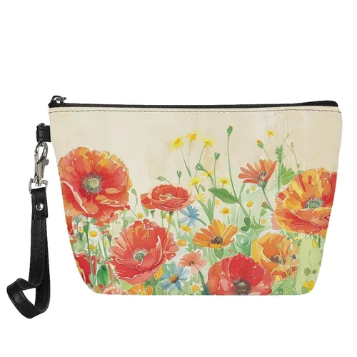 Miniatura 22 de AFPANQZ Bolsas de maquillaje de viaje personalizadas para mujeres y niñas, bolsa de almacenamiento de artículos de tocador, bolso al aire libre
