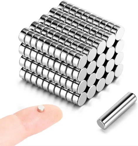 Miniatura 13 de 300 imanes pequeños de 0.118 x 0.039 in (tamaño real), pequeños imanes redondos pequeños para impresión 3D, modelos pequeños en miniatura, vienen