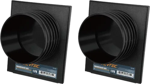 POWERTEC 70192-P2 - Puerta de doble rosca para colector de polvo, accesorios de recolección de polvo, 2 unidades Puerta de explosión de doble rosca