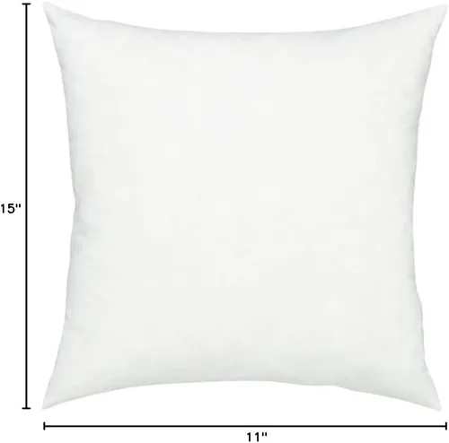 Miniatura 2 de Fennco Styles Relleno de almohada de fibra de poliéster 100%, blanco (cuadrado 10 x 10 pulgadas)