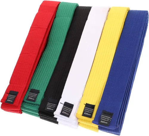 Miniatura 4 de BESPORTBLE Cinturón de Taekwondo de 6 piezas, traje negro para niños, conjuntos de regalos para hombres y niños, cinturones para niños, cinturón