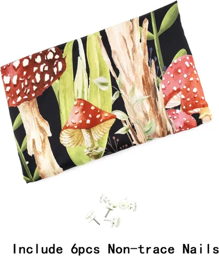 Miniatura 8 de HVEST Tapiz de hongos para colgar en la pared, tapiz bohemio de plantas y mariposas, noche con fase lunar y estrella, decoración de pared