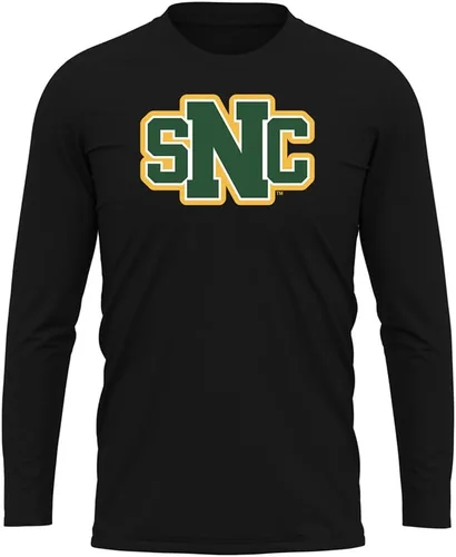 Miniatura 160 de Camisa deportiva de manga larga oficial de la NCAA Collegiate para hombre, colección negra con logotipo primario