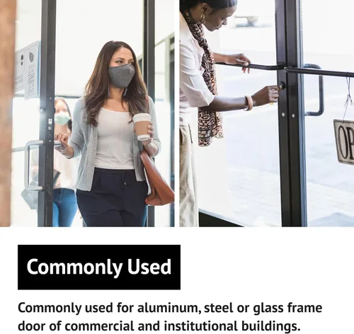 Miniatura 4 de elox Cerradura de cerrojo de aluminio para puerta de embutir de acero oscilante, cerrojo oscilante, cilindro de zinc de doble llave y 4 llaves