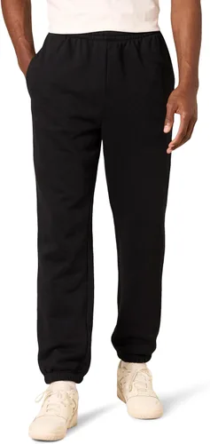 Tienda Essentials Pantalones deportivos para hombre, forro polar, parte inferior cerrada (disponible en tallas grandes y altas)