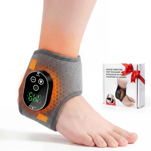 Miniatura 9 de 2 almohadillas térmicas inalámbricas de tobillo, masajeador de pies y tobillos con calor, envoltura térmica recargable, 3 vibraciones y 4 modos