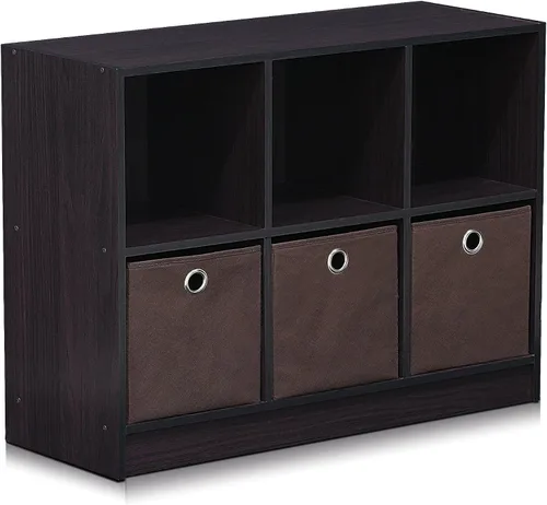 Miniatura 5 de Furinno BASIC - Estantería de 6 cubos, biblioteca de 3 x 2 con compartimentos de almacenamiento, 11.9 x 31.6 x 23.6 pulgadas, para sala de estar