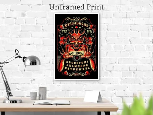 Miniatura 4 de Tablero de espíritu diablo por Marcus Jones Ouija - Póster de estilo vintage