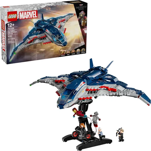 LEGO Marvel Avengers: Age of Ultron Quinjet - Juguete para niños y niñas, a partir de 12 años, juguete de los Vengadores con 5 figuras de acción de