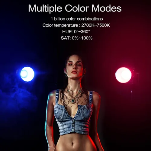 Miniatura 5 de GVM - Kit de luz de video RGB de 200 W, luz de estudio LED bicolor con caja de luz de linterna de 26 pulgadas, iluminación de fotografía