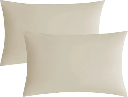Miniatura 24 de JELLYMONI Juego de 2 fundas de almohada estándar de algodón lavado con textura similar al lino, color ámbar naranja de 20 x 26 pulgadas, fundas