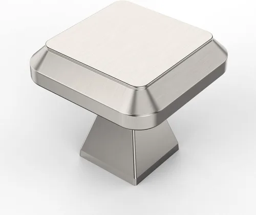 Miniatura 10 de Amerdeco Paquete de 6 tiradores de gabinete de níquel satinado cepillado, accesorios de gabinete central de 3 pulgadas para cocina, baño y aparador