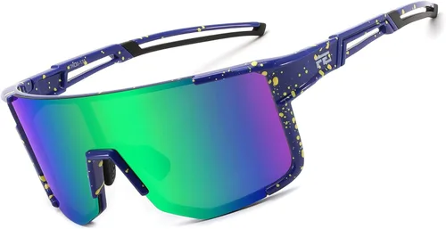 Miniatura 10 de FEISEDY Gafas de sol deportivas para hombres y mujeres, ligero TR90 marco UV400 MTB, correr, pesca, béisbol, B0224
