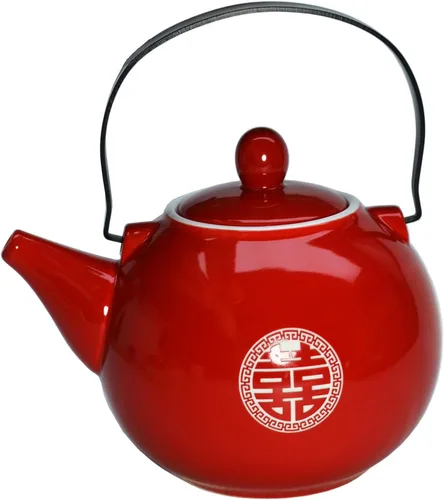 Miniatura 12 de Juego de regalo de té de porcelana china, tetera de servicio con 4 tazas y bandeja, elegante juego de ceremonia de té para adultos, decoración