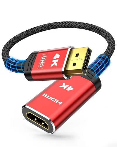 Miniatura 9 de Highwings Adaptador de DisplayPort 4K a HDMI, Unidireccional DP 1.2 de Computadora a Pantalla HDMI 2.0, Adaptador de DisplayPort a HDMI