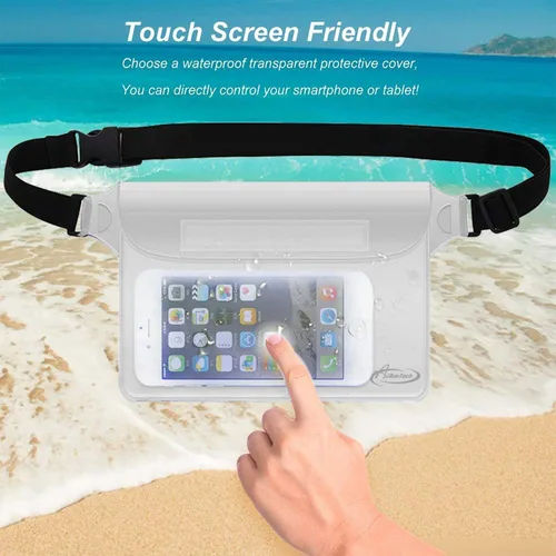 Miniatura 6 de AiRunTech Bolsa impermeable con correa para la cintura (paquete de 2) Accesorios de playa la mejor manera de mantener tu teléfono y objetos
