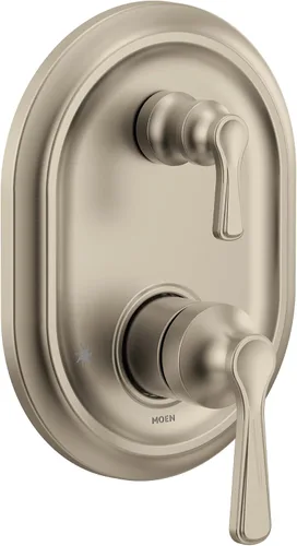 Miniatura 7 de Moen UTS9211BG M-CORE Serie 3 - Moldura de ducha de 2 manijas con válvula de transferencia integrada, requiere válvula, oro cepillado
