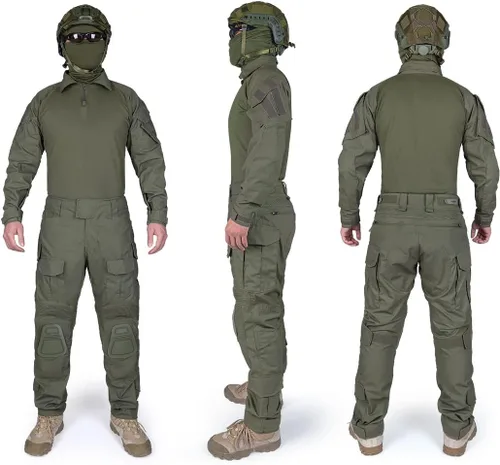 Miniatura 2 de IDOGEAR Conjunto de uniformes de combate G3 para hombre con rodilleras y coderas, ropa de camuflaje Verde (Ranger Green)