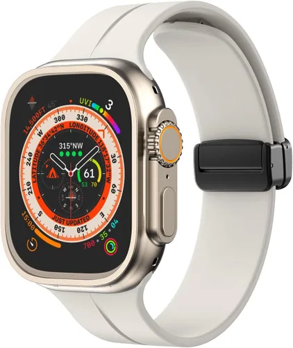 Miniatura 36 de Banda magnética compatible con Apple Watch de 38mm 40mm 41mm 42mm 44mm 45mm 46mm 49mm, mujeres y hombres, correa deportiva de silicona compatible