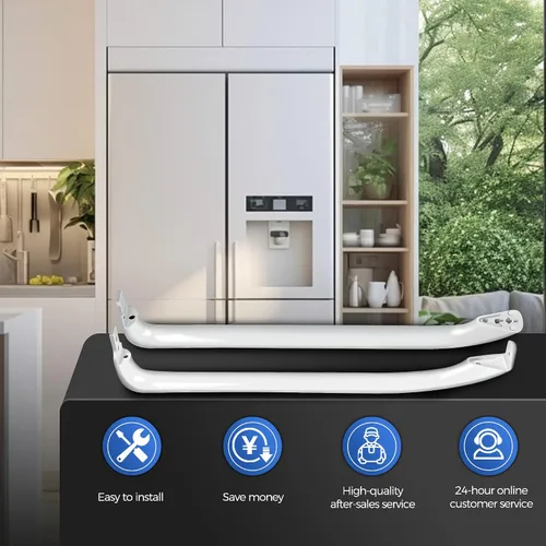 Miniatura 7 de Romalon WR12X22148 - Juego de manijas de puerta de refrigerador, acabado brillante, apto para manija de puerta de refrigerador GE, repuesto