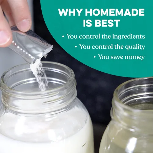 Miniatura 6 de Cultures for Health Cultivo iniciador de kéfir 4 paquetes de polvo de inicio liofilizado Haz kéfir con leche, agua o jugo Recultivo de bebidas