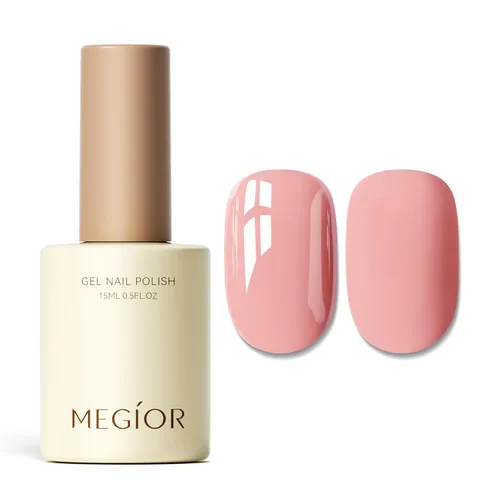 Miniatura 71 de MEGIOR Esmalte de uñas de gel blanco de 0.5 fl oz, color blanco antiguo, secado con luz UV, esmalte de gel francés, arte de uñas, salón de manicura