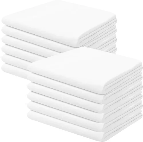 Miniatura 15 de Linteum Textile Supply Sábana bajera ajustable blanca tamaño individual de 36 x 80 x 9 pulgadas, 1 paquete de mezcla de polialgodón de 180 hilos