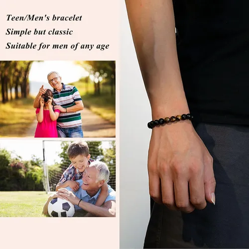Miniatura 4 de UPROMI Regalos para papá, padrastro, abuelo, tío, padrastro, hermano, hijo, nieto, sobrino, hijastro, hombre, pulsera, regalo de cumpleaños
