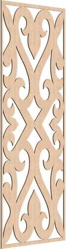Miniatura 45 de Keene Paneles de pared decorativos de madera con calado, 9 3/8 pulgadas de ancho x 24 3/8 pulgadas de alto x 1/4 de alto, roble rojo rojo (Red Oak)