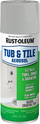 Rust-Oleum 385291 Pintura en aerosol especial para bañeras y azulejos, 12 oz, color niebla costera brillante, modelo 385291