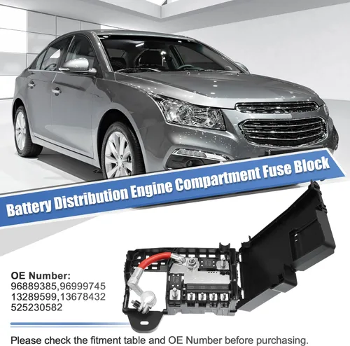 Miniatura 2 de X AUTOHAUX Bloque de fusibles del compartimento del motor para Chevrolet Cruze 2011-2016 para Chevrolet Orlando 2012-2014 Caja de fusibles Terminal