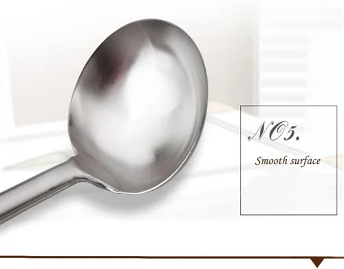 Miniatura 4 de Tenta Kitchen Cuchara profesional grande de acero inoxidable para servir – Cucharón de salsa para sopa para comedor escolar, cocina de hotel