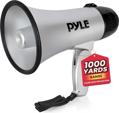 Miniatura 8 de Pyle megáfono altavoz compacto, funciona con baterías, sirena alarma, control de volumen (pmp20)