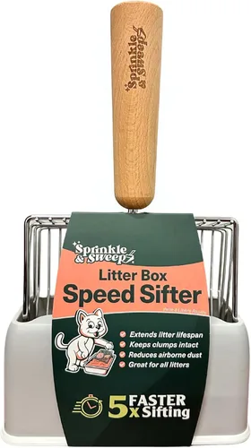 Miniatura 10 de Sprinkle & Sweep Desodorizador de Caja de Arena – Desodorizante de arena para gatos no tóxico y seguro para gatitos – Elimina instantáneamente