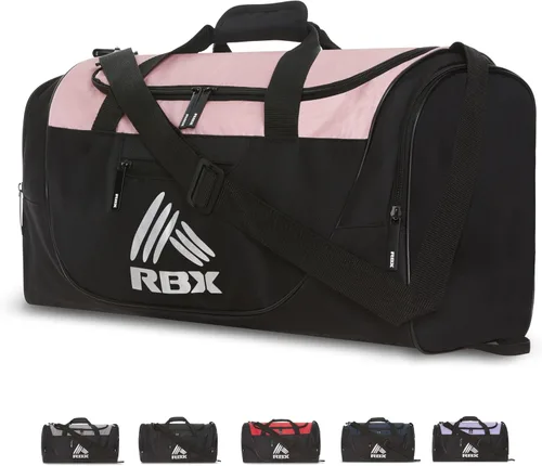 RBX Bolsas de gimnasio para hombres, pequeña bolsa de gimnasio para mujeres con compartimento para zapatos, bolsa de lona para viajes, bolsa de