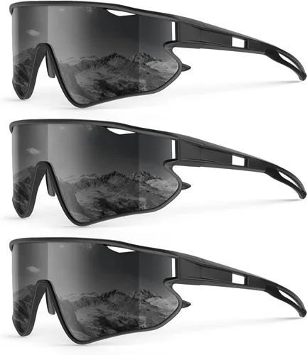 KALIYADI Gafas de sol polarizadas para hombre, lentes de sol polarizadas para ciclismo, gafas de sol deportivas para correr, ciclismo, protección