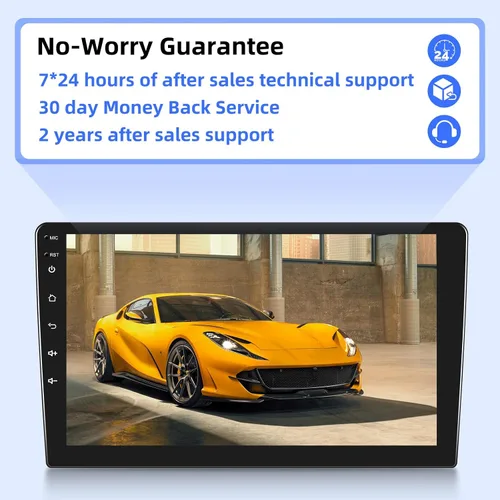 Miniatura 8 de [2G+64G] Estéreo de coche Android de doble DIN de 10.1 pulgadas, radio de pantalla táctil de 10 pulgadas con CarPlay inalámbrico y cableado/Android