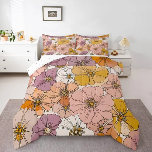 Miniatura 34 de Feelyou Lindo juego de ropa de cama de ajolote para niños y niñas tamaño twin, juego de edredón de salamandra para niños, mujeres y hombres, edredón