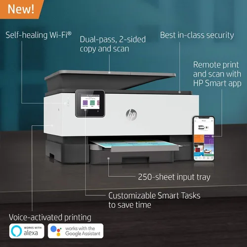Miniatura 2 de HP OfficeJet Pro 9015 1KR42A Impresora inalámbrica todo en uno, con tareas inteligentes y soluciones avanzadas de escaneado para una productividad