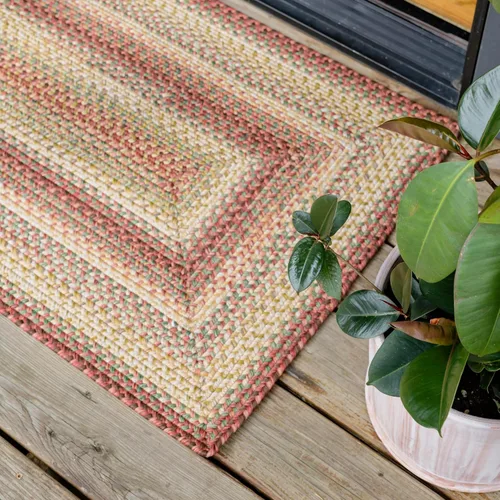 Miniatura 152 de Alfombra ovalada trenzada gris humo de 20 x 30 pulgadas, lavable para interiores y exteriores, decoración campestre para cocinas y entradas