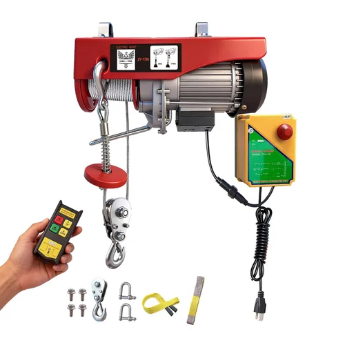Miniatura 17 de Polipasto eléctrico, cabrestante eléctrico de 880 libras con control remoto inalámbrico, polipasto eléctrico de 110 V con control remoto, motor