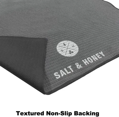 Miniatura 2 de Toalla antideslizante para la esterilla de pilates Salt & Honey Negro