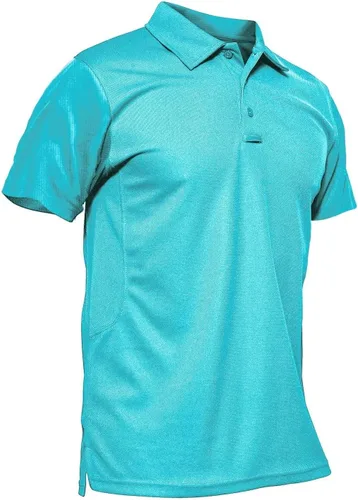 MAGCOMSEN - Camiseta tipo polo para hombre, de secado rápido, de manga corta, suéter táctico de tela de piqué, camiseta de jersey para golf