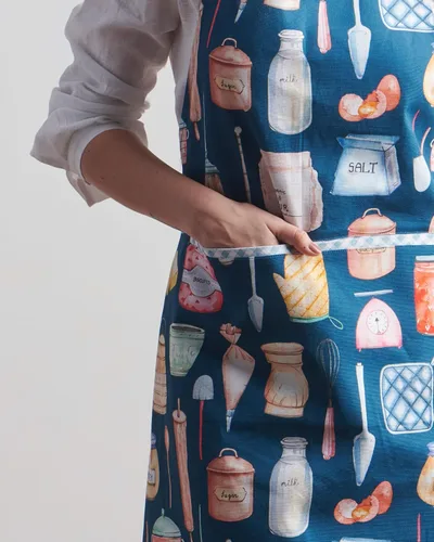 Miniatura 7 de Maison d' Hermine 100% Cotton Apron for women with Pocket Kitchen Chef Apron for Men Cooking Spring Summer 019 - Vamos a hornear