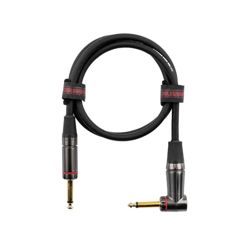 Miniatura 10 de Cableworks By Gator Cases Headliner Series Premium 3 pies recto a ángulo recto cable para instrumentos de guitarra (GCWH-INS-03RA)