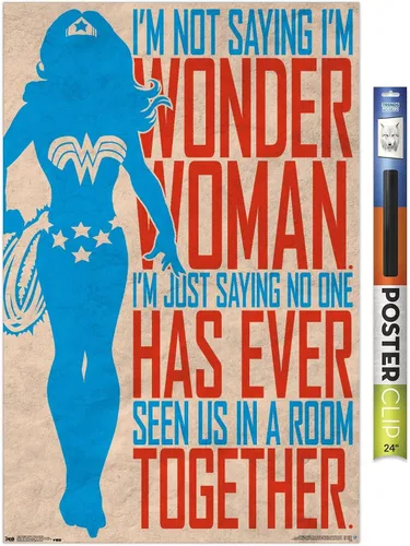 Miniatura 17 de Trends International DC Comics - Póster de pared de identidad secreta, Mujer Maravilla, 22.375 x 34 pulgadas, versión enmarcada en negro Versión