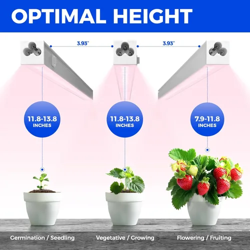 Miniatura 5 de Barrina Luz de cultivo para plantas de interior, luz solar de espectro completo, lámpara de crecimiento de 1 pie, bombillas LED de crecimiento, tira